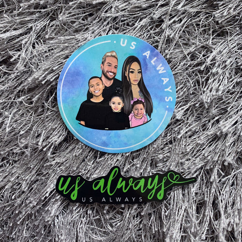 Blue Family Sticker Set