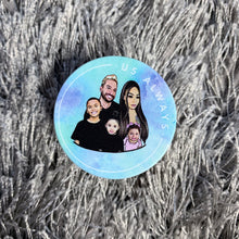 Load image into Gallery viewer, Blue Tie Dye Family Phone Holder