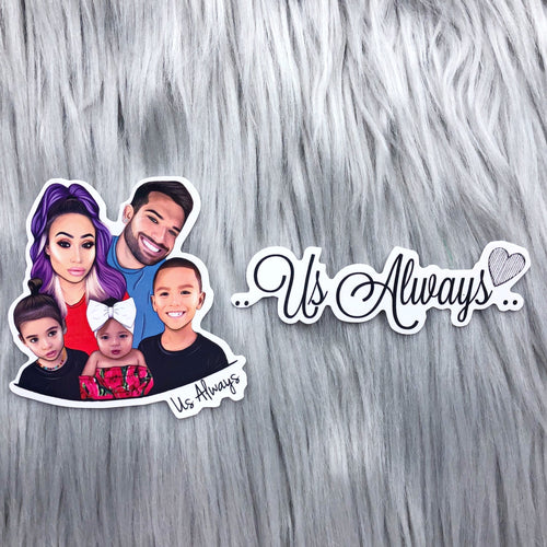 Family and Us Always Sticker Set
