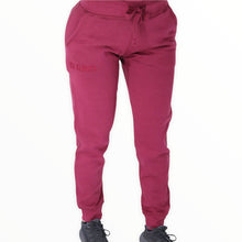 Load image into Gallery viewer, Burgundy Embroidery Joggers